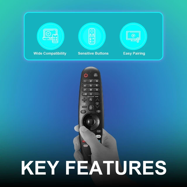 Alt view image 8 of 10 - Magic Remote for LG UHD OLED QNED NanoCell Webos Smart TV Voice Magic Remote Control Replacement AKB75855501 AN-MR20GA MR19BA MR18BA MR21 MR22 MR23 MR24 GA GN, with Voice and Pointer Function