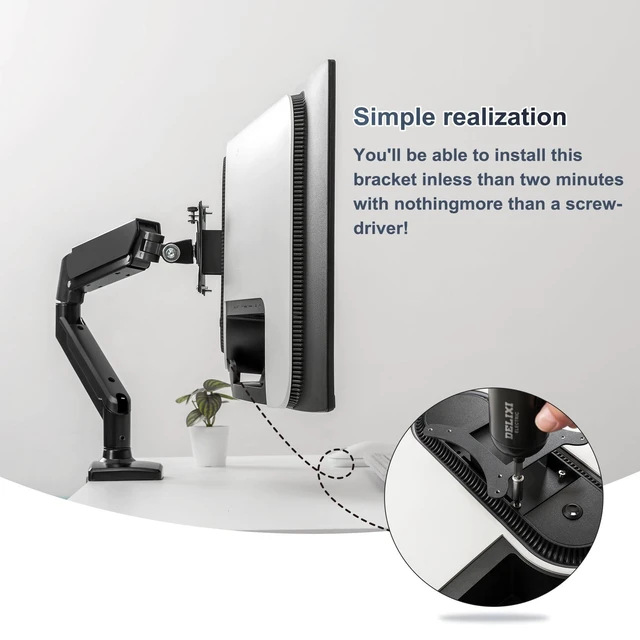 Alt view image 10 of 10 - Monitor Arm/Mount VESA Bracket Adapter Compatible with DELL Alienware 34" Curved QD-OLED Gaming Monitors (Fits AW3423DW)75x75 to 100x100 VESA Mount Adapter Bracket