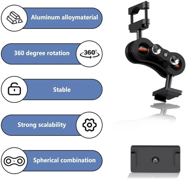 Alt view image 7 of 10 - Suitable for PRUVEEO Dash Cam Mount, Aluminum Rearview Mirror Mounting Bracket Kit, Compatible with PRUVEEO D30 Dash Cam D30