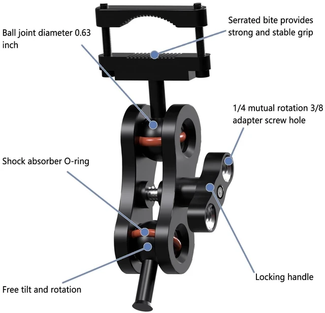 Alt view image 9 of 10 - Suitable for PRUVEEO Dash Cam Mount, Aluminum Rearview Mirror Mounting Bracket Kit, Compatible with PRUVEEO D30 Dash Cam D30