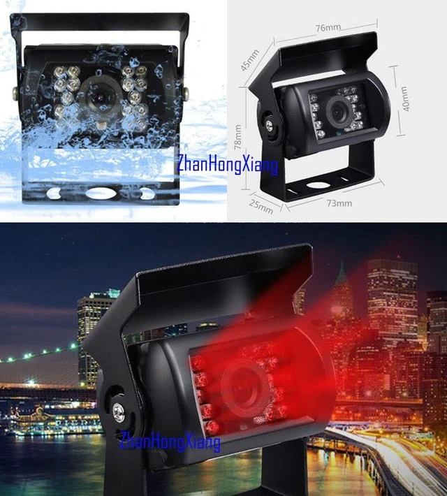 Alt view image 8 of 10 - Vehicle Backup Camera,Rear View Camera,Car Reversing Camera for RV Camper Truck Pickup Bus Waterproof Shockproof Night Vision Wide View Angle 12V 24V (4 Pin Connector, CMOS/CVBS Rear)