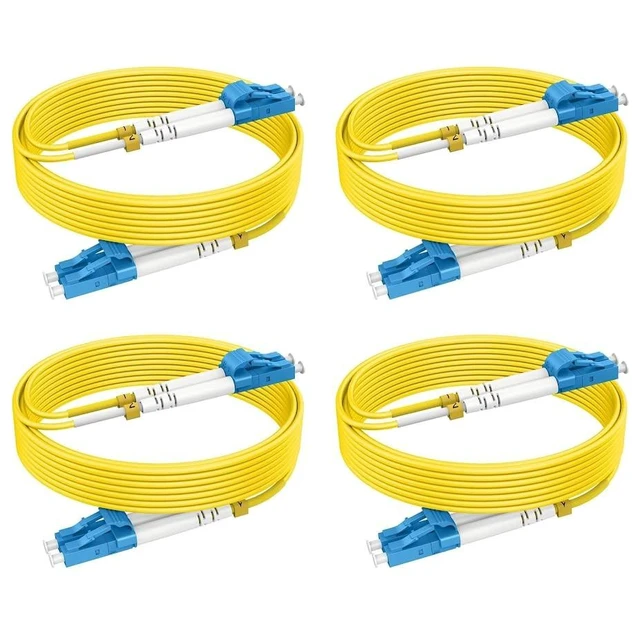 Alt view image 6 of 10 - OS2 LC to LC Single Mode Fiber Patch Cables 10ft/3m, SM Singlemode Fiber Optic Cable 10G SMF LSZH Duplex 9/125m OD 2.0mm (4pack),