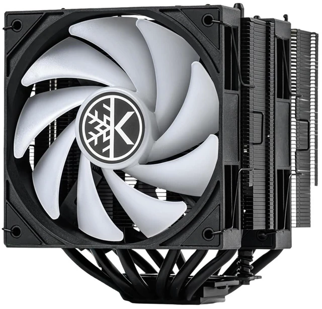 Alt view image 7 of 10 - KINGCOOL Iron Wind 120 ARGB CPU Air Cooler, 6 Heat Pipes & Dual Towers, Dual 120mm PWM Fans, 1800 RPM Speed, ARGB Lighting, PC Cooler for AMD AM4 AM5/ Intel LGA 1851/1700, Black