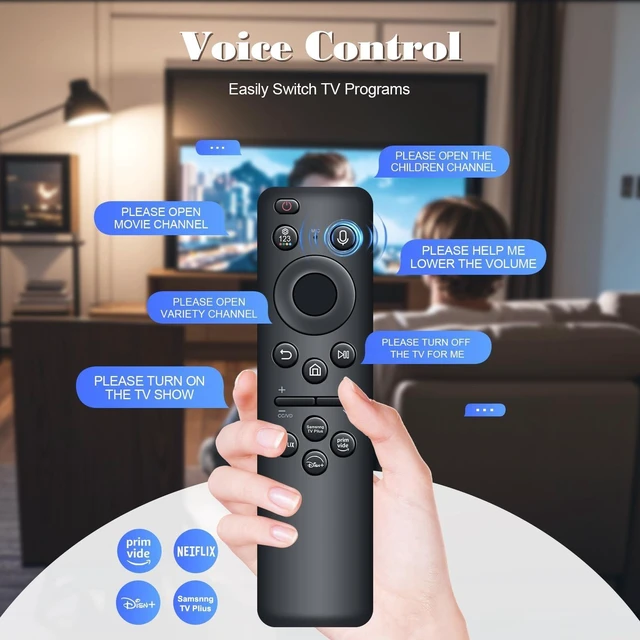 Alt view image 10 of 10 - BN59-01432A Solar Voice Remote Replacement for Samsung TV (2023-2024) - Rechargeable, Compatible with Neo QLED, The Frame & 8K Smart TVs, 4 Shortcut Buttons (BN59-01432A)