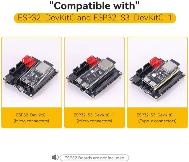 Alt view image 8 of 10 - RGB Matrix Adapter Board (E) for ESP32-DevKitC V4 & ESP32-S3-DevKitC-1, HUB75 RGB LED Matrix Panel Interface, Dual Power Input USB-C 5V/4A or DC 5V/8A, 2VH-4P 5V/4A Output