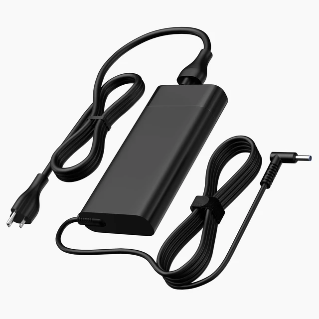 Alt view image 7 of 10 - 90W 19.5V 4.62A Laptop Charger Compatible with HP Envy 13 14 15 15T 17 M7 Pavilion 14 15 M4 Spectre x360 13 15 ProBook 650 G2 G4 450 470 G4 640 G2 Stream 11 13 14 710413-001 Smart Blue tip Ac Adapter