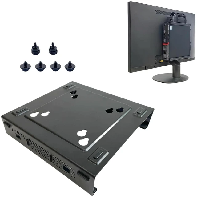 Alt view image 6 of 10 - Mini PC Monitor Mounting Bracket VESA for Lenovo ThinkCentre M72E M73 M900 M710q M910q M910X M720q M920q M920X M730q M740q M930q M70q M80q M90q ThinkStation P320 P330 P340 P360 (Bracket)