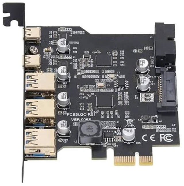 Alt view image 6 of 10 - PCIe Expansion Card for 5 USB 3.2 Gen 2 Ports, 20 Gbps Bandwidth, Compatible with for Linux