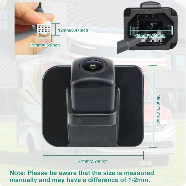 Alt view image 8 of 10 - 39530-T2A-A31 OE Backup Camera Replacement for Honda Accord Sedan 2014-2017, GreenYi Reverse Rear Park Assist Camera Replaces 39530-T2A-A21 39530-T2A-U110-M2 590-440