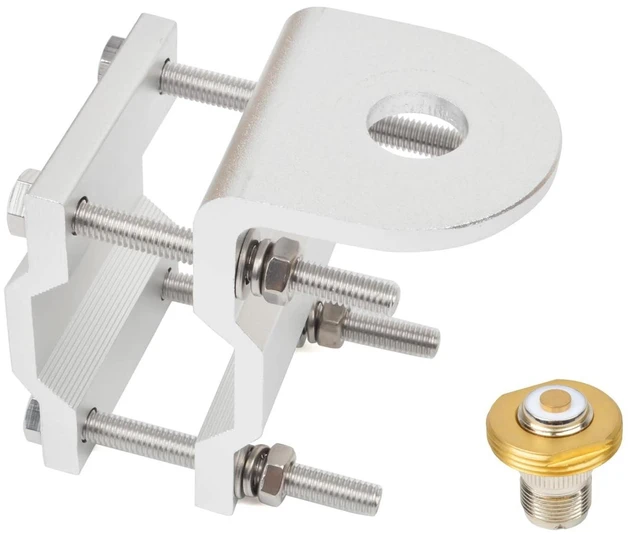 Alt view image 6 of 12 - TWAYRDIO NMO Antenna Mount Bracket, Roll Bar/Mirror Mounting Bracket, Antenna Mount with NMO to SO239 Adapter for Car Truck Off-Roading and Overlanding