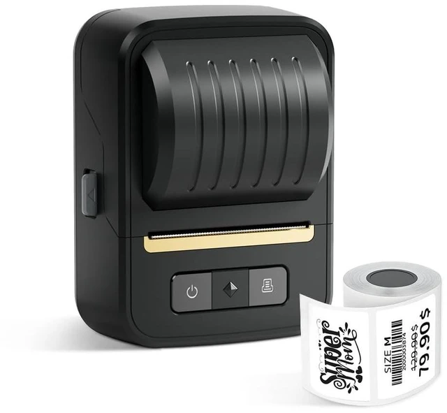 Alt view image 6 of 10 - Sticker Maker Machine, Label Maker for Small Business, N20 Portable Bluetooth Thermal Label Printer Barcode, Address, Logo, Clothing, 2 Inch Sticker Printer for Phones (Black)