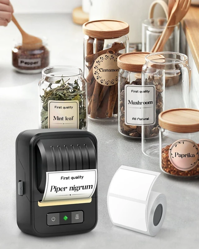 Alt view image 8 of 10 - Sticker Maker Machine, Label Maker for Small Business, N20 Portable Bluetooth Thermal Label Printer Barcode, Address, Logo, Clothing, 2 Inch Sticker Printer for Phones (Black)
