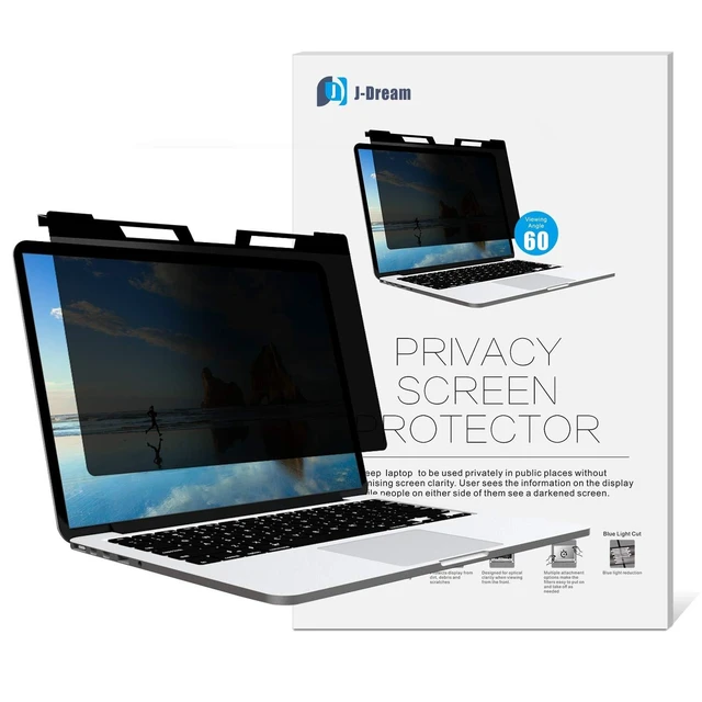 Alt view image 6 of 10 - J J-Dream Hanging 14 Inch Laptop Privacy Screen Blue Light Screen Protector Anti Glare Anti-Scratch Laptop Privacy Screen Shield 14 Inch 16:9 Aspect Ratio