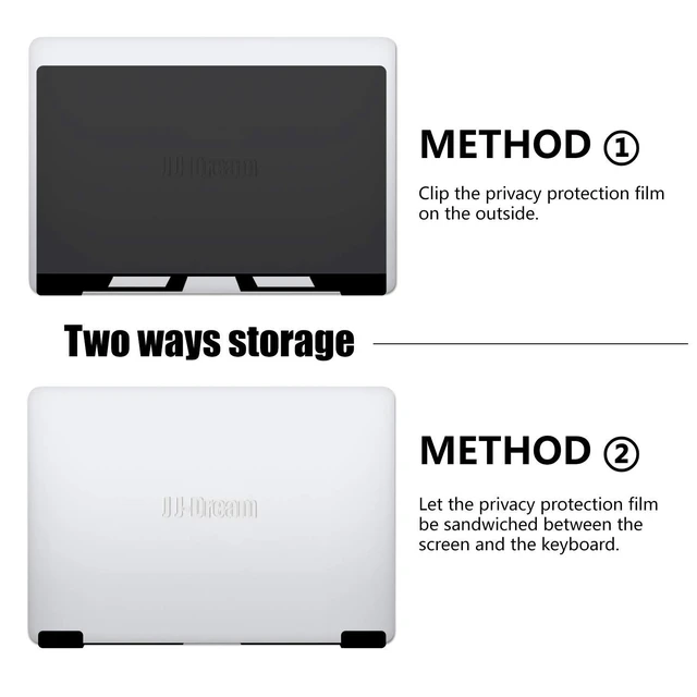 Alt view image 9 of 10 - J J-Dream Hanging 14 Inch Laptop Privacy Screen Blue Light Screen Protector Anti Glare Anti-Scratch Laptop Privacy Screen Shield 14 Inch 16:9 Aspect Ratio