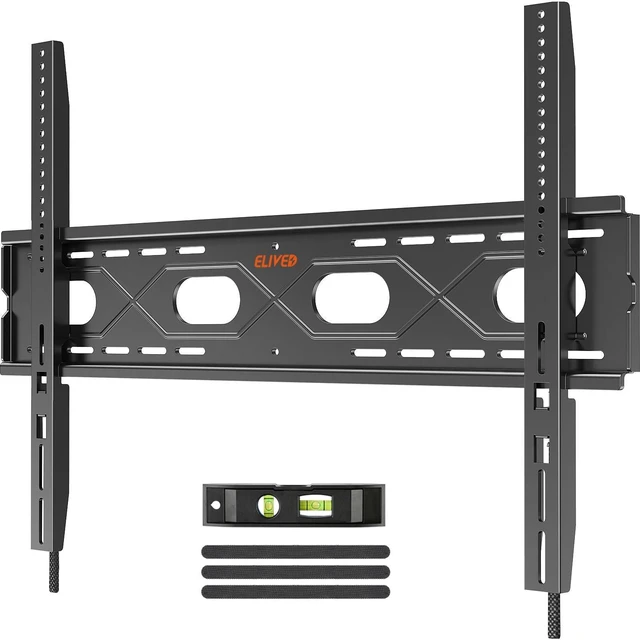 Alt view image 6 of 10 - ELIVED Fixed TV Mount for Most 50-120 Inch tvs Up to 220 lbs, Low Profile Wall Mount Fits 16"/24"/ 32"/36" Studs, TV Bracket up to VESA 950x600mm, Heavy Duty and Space Saving