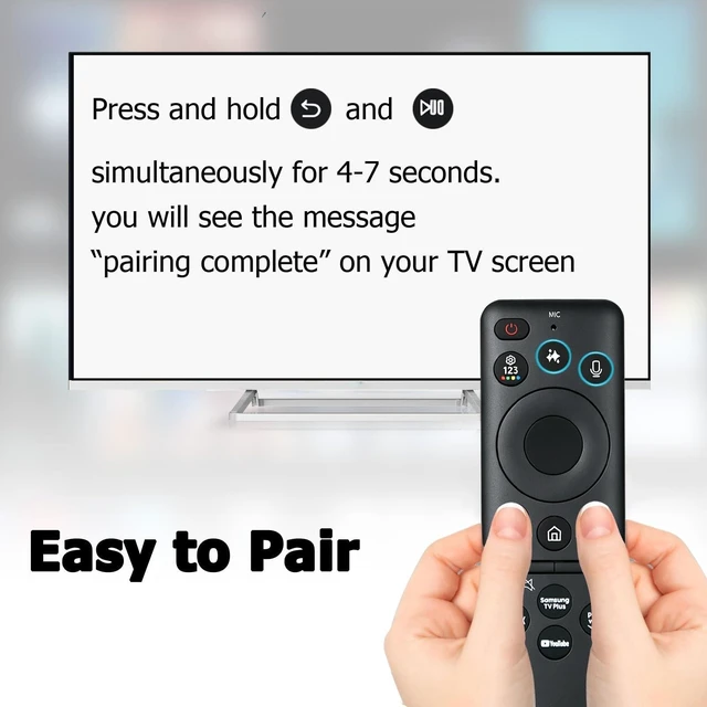 Alt view image 9 of 10 - New BN59-01480A TM2360E Solar Smart AI Voice Remote, Rechargeable Solar Cell & USB-C Charging Bluetooth Remote Control, Compatible with Samsung 2023-2025 Neo QLED/OLED Smart TVs - Black