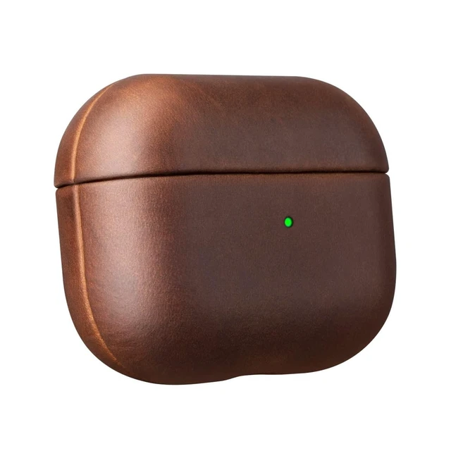 Alt view image 6 of 10 - Cybotoon for AirPods Pro Case Leather Cover, Vintage Patina Indiana-Jones Style Leather Case for AirPods Pro 1st Gen 2019, Handcrafted, Dark Brown