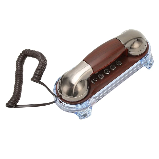Alt view image 6 of 10 - Retro Wall Landline Telephone, Old Fashion Classic Vintage Telephone for Desk Wall Mount, Big Wall Corded Phone with Incoming Telegram Flash for Home Office (Cobalt N ickel)