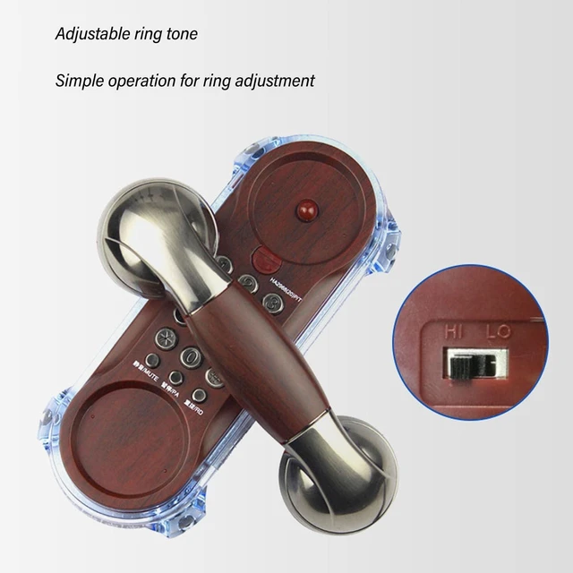 Alt view image 8 of 10 - Retro Wall Landline Telephone, Old Fashion Classic Vintage Telephone for Desk Wall Mount, Big Wall Corded Phone with Incoming Telegram Flash for Home Office (Cobalt N ickel)