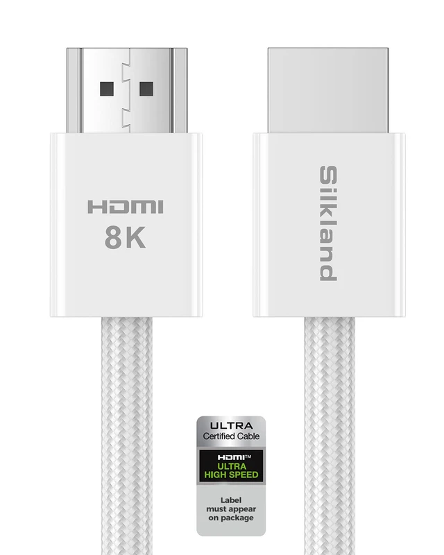 Alt view image 6 of 10 - Silkland Certified HDMI 2.1 Cable Compatible with PS5 and Xbox Series X/S, 10FT Braided, Minimalist Design, 4K@120Hz 8K@60Hz, 48Gbps Ultra High Speed HDMI Cable, DTS:X,HDR for TV/MacBook Pro/Mac mini