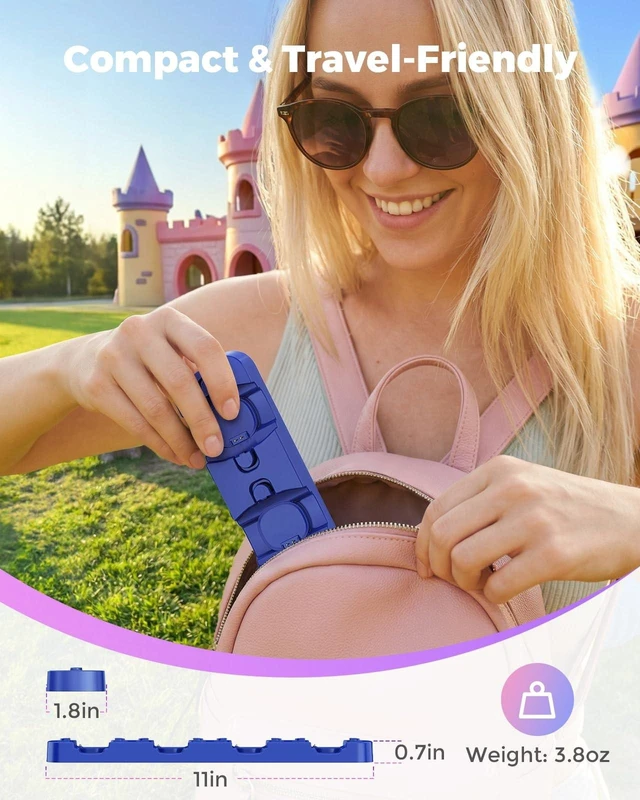 Alt view image 10 of 10 - Doohoeek Charging Station for MagicBand+ Plus Magic Band, 4-in-1 Charger Portable for Disneyland MagicBand Plus, 90 Min Full Charging Dock for Magic Band+ Disney-World Family (Blue, 4-Slot)