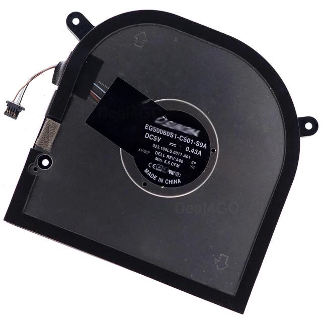 Alt view image 9 of 10 - Deal4GO CPU & GPU Graphics Cooling Fan P2FY9 C4YVP 2Y100 MXF81 0XR6Y Replacement for Dell XPS 17 9700 9710 9720 Precision 5750 5760