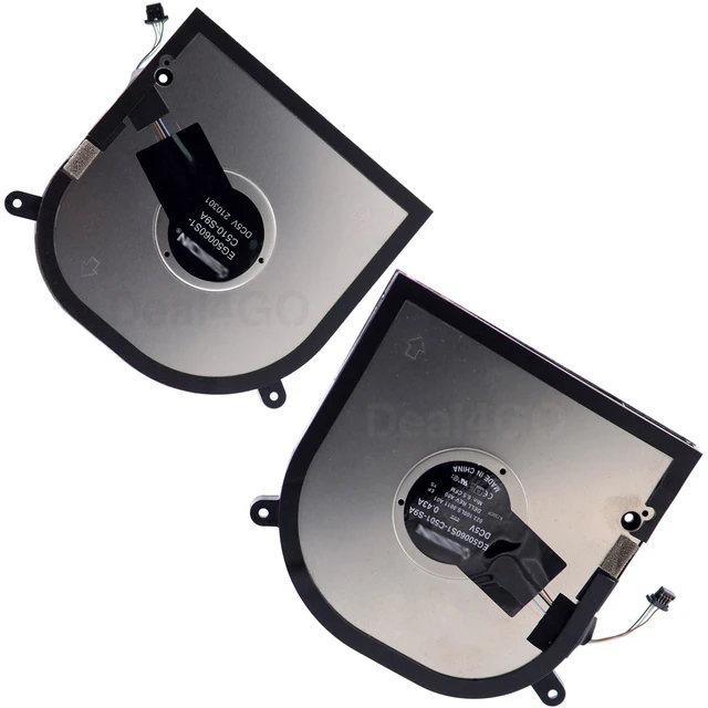 Alt view image 8 of 10 - Deal4GO CPU & GPU Graphics Cooling Fan P2FY9 C4YVP 2Y100 MXF81 0XR6Y Replacement for Dell XPS 17 9700 9710 9720 Precision 5750 5760