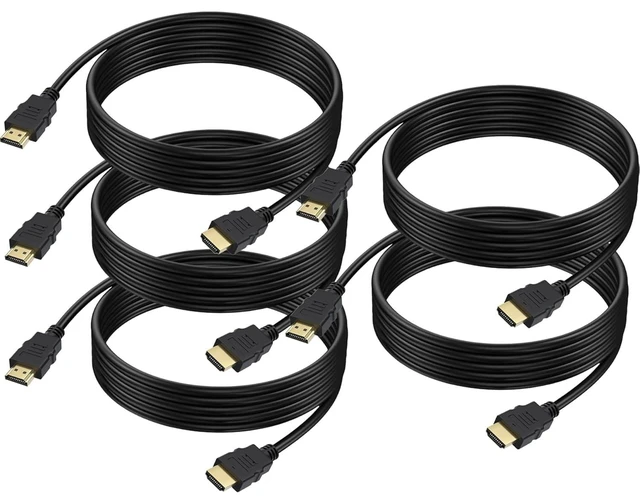 Alt view image 6 of 10 - HDMI Cable 10 FT/3M 5-Pack, 4K HDMI 2.0 Cable 10 FT, Shielded HDMI Computer Monitor Cable for TV PS4 PS5 Xbox Computer Monitor and More-High Speed HDMI Cord Support HDCP 2.2, HDR, 3D, eARC, ARC
