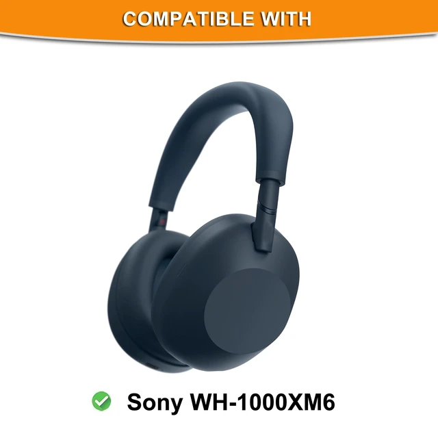 Alt view image 7 of 10 - Defean XM6 Lambskin Ear Pads Replacement Ear Cushions Compatible with Sony WH-1000XM6 Wireless Headphones,Softer Lambskin, Noise Isolation Foam (Blue)