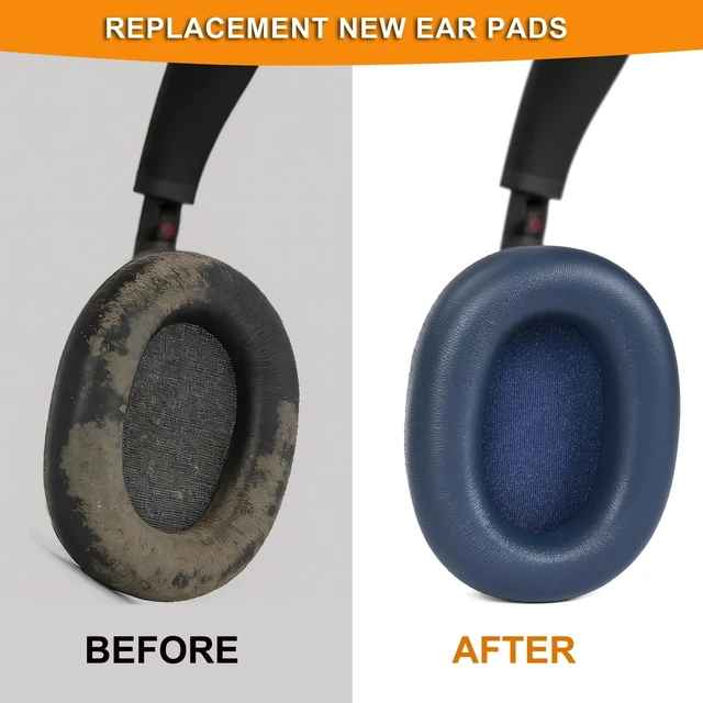 Alt view image 9 of 10 - Defean XM6 Lambskin Ear Pads Replacement Ear Cushions Compatible with Sony WH-1000XM6 Wireless Headphones,Softer Lambskin, Noise Isolation Foam (Blue)