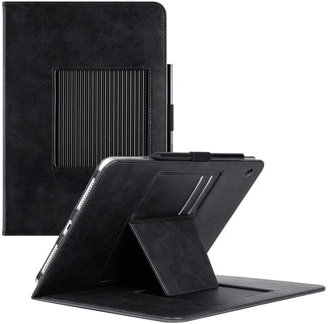 Alt view image 6 of 10 - BOZHUORUI Case for Wacom MovinkPad 11 Tablet,PU Leather Protective Folio Cover with Multiple Angles Viewing Stand & Pen Holder Loop (Rock Black)