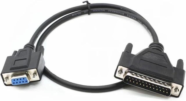 Alt view image 6 of 10 - Pidwaok DB9 Female to DB25 Male Double Shielded RS232 Serial Cable 1 Meters for Printer Connection