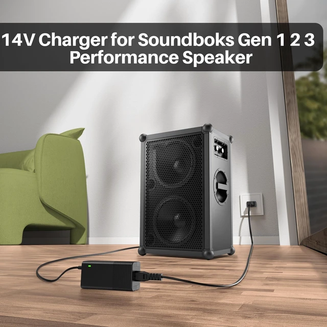 Alt view image 8 of 10 - 14V DC Power Supply for Soundboks Gen 1 2 3 Performance Speaker Charger for Soundboks Battery Compatible with Keyu KA4802A-1403300P 14V Power Supply
