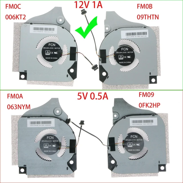 Alt view image 8 of 10 - CPU+GPU Cooling Fan for DELL INSPIRON G5-5590 G7-7590 12V 006KT2 09THTN