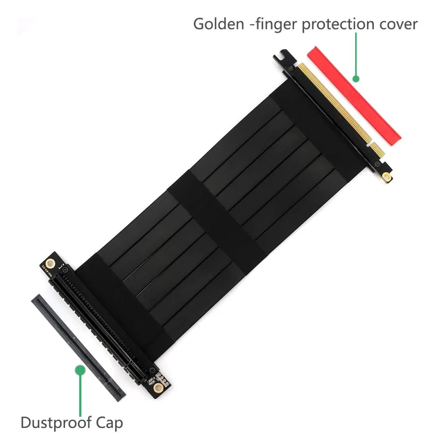 Alt view image 7 of 10 - PCI-E Extension Cable pci Extension Cable 16x pcie Riser (pcie Extender 90 Degree 20cmpcie Riser Cable