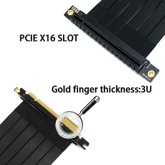 Alt view image 10 of 10 - PCI-E Extension Cable pci Extension Cable 16x pcie Riser (pcie Extender 90 Degree 20cmpcie Riser Cable