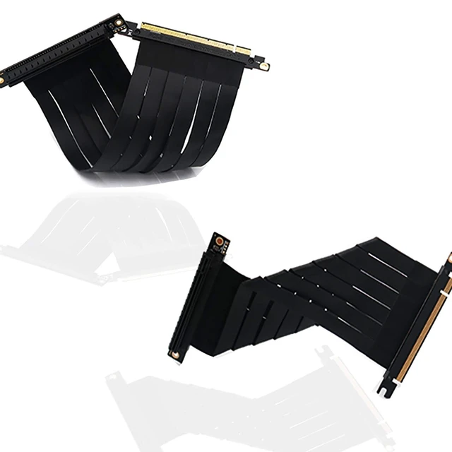 Alt view image 9 of 10 - PCI-E Extension Cable pci Extension Cable 16x pcie Riser (pcie Extender 90 Degree 20cmpcie Riser Cable
