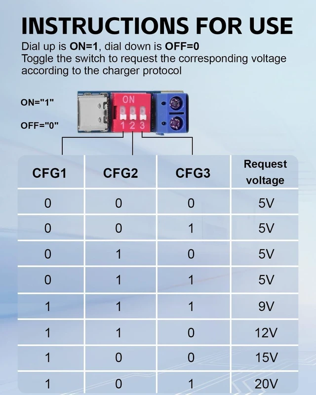Alt view image 10 of 10 - Seloky USB-C PD Trigger Board Module PD/QC Decoy Board Fast Charge USB Type-C to 5-20V High Speed Charger Power Delivery Boost Module (20PCS)