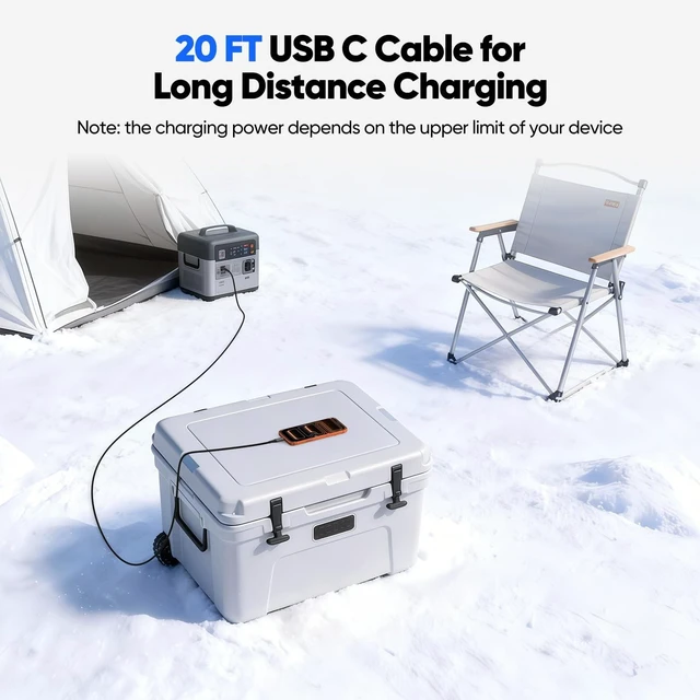 Alt view image 9 of 10 - 20 FT USB C Cable Long USB C 3.2 Gen 2 Cord 20FT, Full-Featured USBC to C Fast Charging/Monitor Video/Data Cable(4K@60Hz,100W, 10Gbps) for USBC Hub VR,iPhone 17-15 PM,Sam-sung,MacBook Pro,Camera-6M