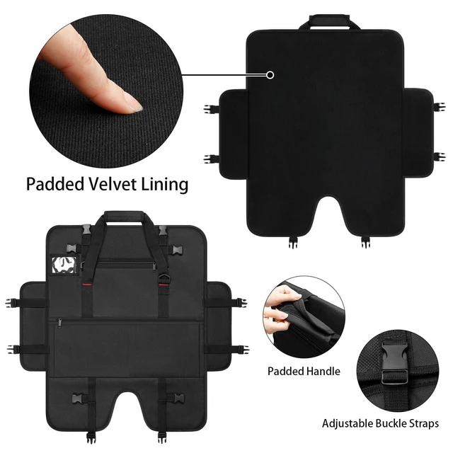 Alt view image 9 of 10 - doksmeria Monitor Carrying Case, Monitor Travel Case for 27" LCD Screens and Monitors, Protective Monitor Bag Computer Monitor Dust Covers with Padded Velvet Lining & Adjustable Shoulder Strap