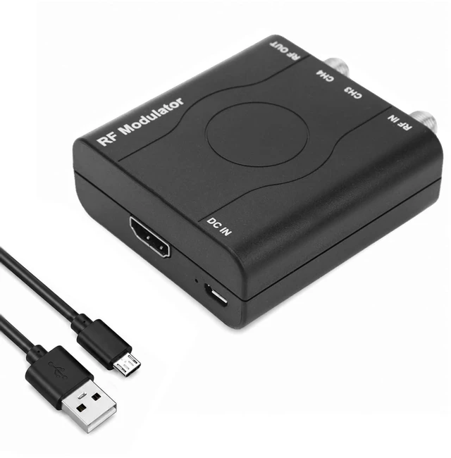 Alt view image 6 of 10 - HDMI to RF Modulator, HDM61 HDMI to NTSC Format Output CH3 CH4, 1080P PLL Control for Home TV Game Console