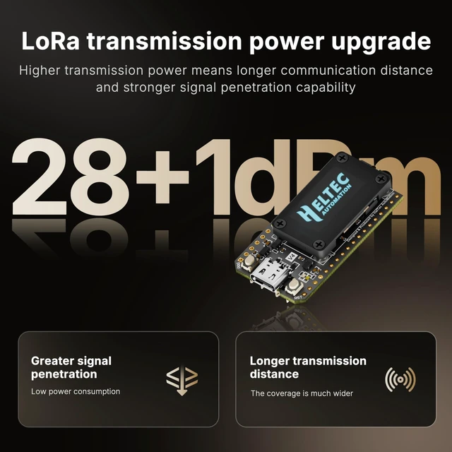 Alt view image 8 of 10 - Heltec ESP32 LoRa 32 V4 Development Board with OLED Display Upgraded ESP32 S3 SX1262 27dBm High Power Chip for WiFi Meshtastic IoT Devices Arduino Smart Home and Wireless Communication