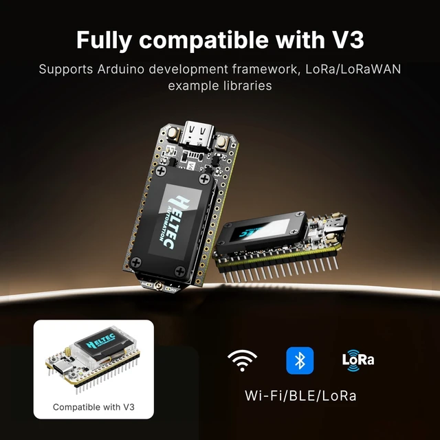 Alt view image 10 of 10 - Heltec ESP32 LoRa 32 V4 Development Board with OLED Display Upgraded ESP32 S3 SX1262 27dBm High Power Chip for WiFi Meshtastic IoT Devices Arduino Smart Home and Wireless Communication