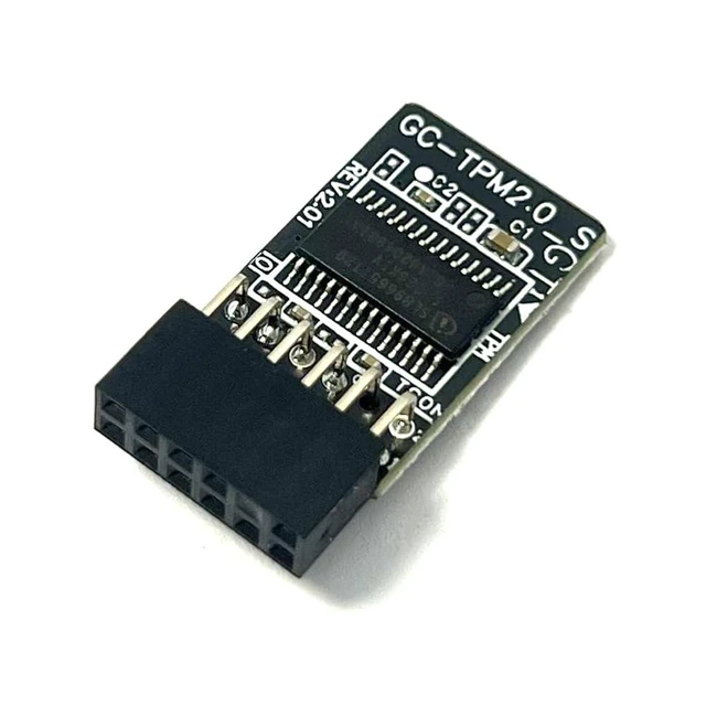 Alt view image 6 of 10 - TPM 2.0 Module GC-TPM2.0_S LPC 12Pin with SLB9665 for Gigabyte B360 HD3,B360 HD3P,B360 Gaming 3 WiFi,B360M Gaming HD,B360M D2V,B360M D3V,B360M HD3,B360M DS3H,B360M D3H GSM,B360M Power