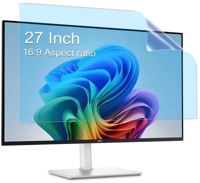 Alt view image 6 of 10 - 27-Inch Anti-Blue Light & Anti-Glare Screen Protector for 16:9 Widescreen Monitors ^^ Premium Anti-Scratch, UV Blocking Filter ^^ Reduce Eye Fatigue, Strain & Enhance Eye Protection