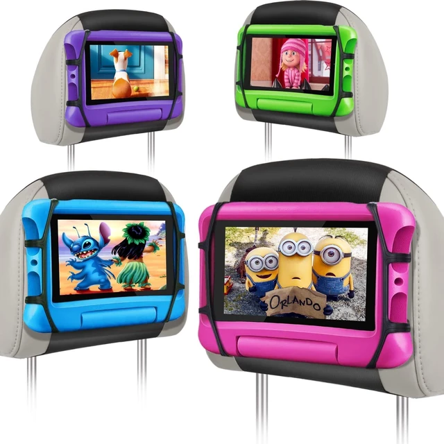 Alt view image 6 of 10 - WONNIE Car Headrest Mount Holder for Tablets, Tablet Holder for Car Back Seat, Tablet Stand for Kids Fits for 7-12.9'' Devices, 4 Pack