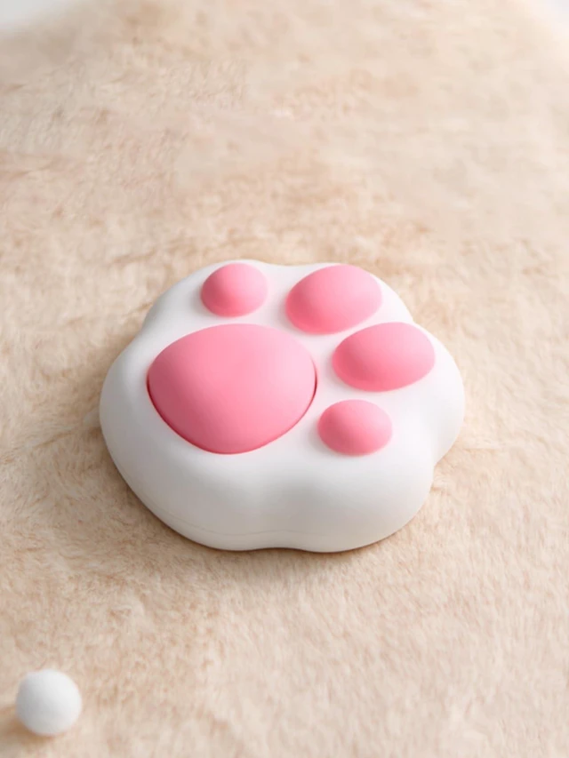 Alt view image 7 of 10 - GGSMLIDH Wireless PC Power Button, Cute Cat Paw Design, PVC Silicone Material, White Pink Desktop Switch with PCIE Connection, Not Compatible with Laptops (Cat Paw, White)