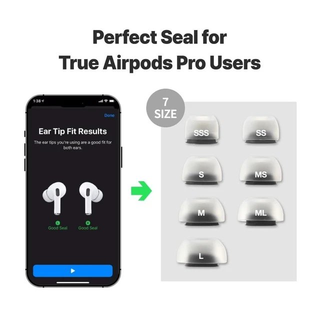 Alt view image 9 of 10 - AZLA MAX for Airpods Pro 1st & 2nd Gen (S/MS/M) Airpod Pro Ear Tip Replacement Airpod Pro Tips with Premium Silicone, Airpod Ear Tips