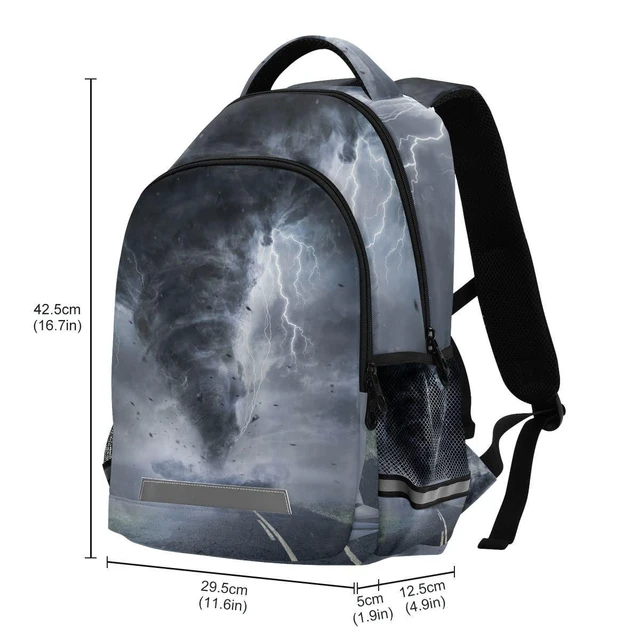 Alt view image 8 of 10 - Glaphy Tornado Pattern Backpack for Boys Girls Kids, Laptop Bookbag Lightweight Travel Daypack School Backpacks