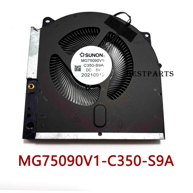 Alt view image 7 of 8 - BestParts New Genuine CPU+GPU Cooling Fan Replacement for DELL Alienware m17 R5 AMD Laptop, P/N: MG75091V1-C080-S9A MG75091V1-C090-S9A, 12V Fan